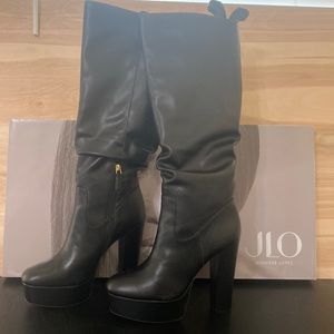 JLo 5in heeled boots black sz9.5